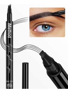 iMethod iMethod Eyebrow Pen - iMethod Eyebrow Pencil with a Micro-Fork Tip Applicator Creates Natural Looking Brows Effortlessly and Stays on All Day, Black  - Image 1