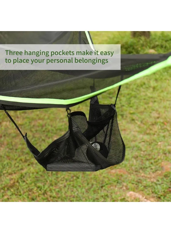 Triangle Hammock, 13Ft Camping Hammo With 3 Ratchet Tie Down Straps And Storage Bag, 3 Point Hammocks Portable Max 800 Lbs For  - Image 3