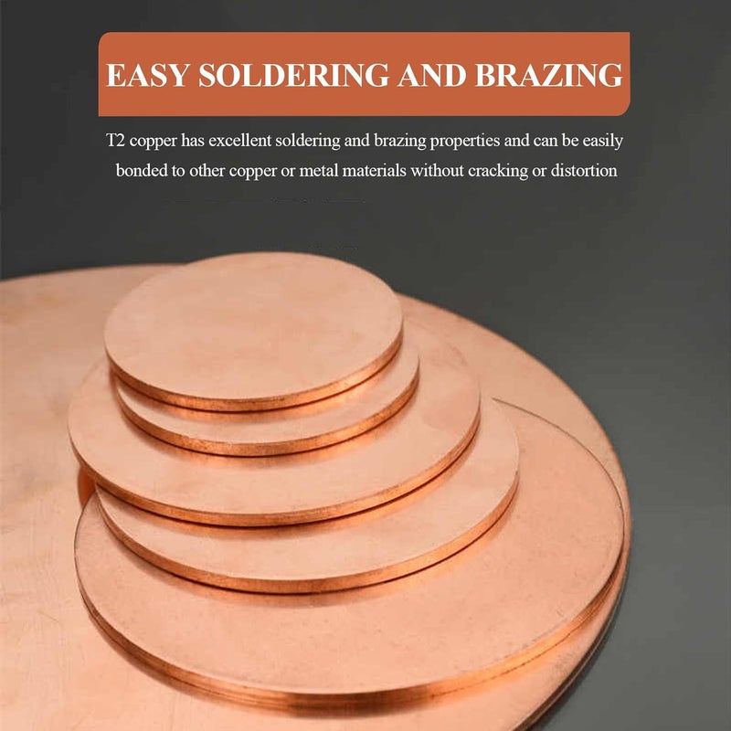 Pure Copper Round Plate Sheet 6 mm Thick Plate, Disc Diameter 60-85 Suitable for Craft Projects, and Home Improvement(6x85 mm) - Image 4