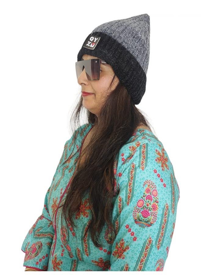 NTGS Knit Beanie Winter Hat, Thermal Thick Polar Fleece Snow Skull Cap for Men and Women Free Size Shade -C - Image 1
