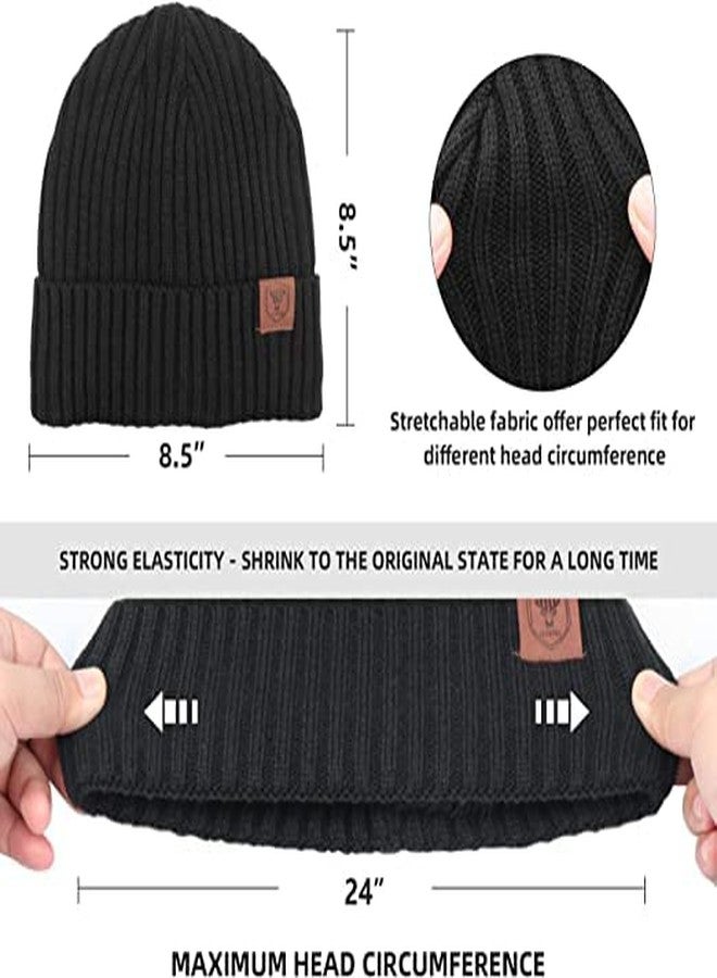 NTGS Knit Beanie Winter Hat, Thermal Thick Polar Fleece Snow Skull Cap for Men and Women Free Size Shade -C - Image 4