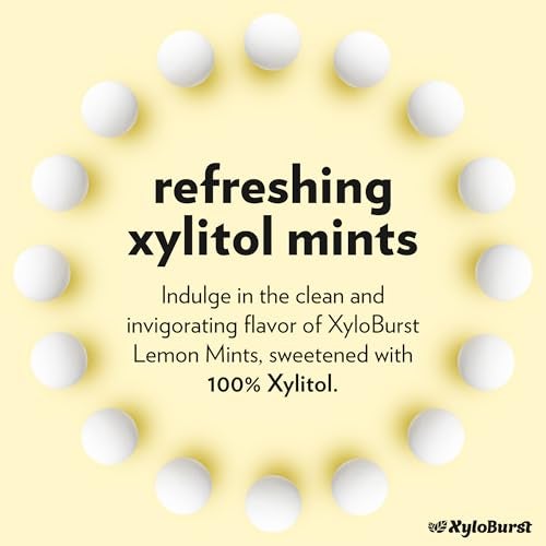 XyloBurst  Xylitol Mints  Sugar Free Breath Freshener for Oral Health  Gluten Free Vegan Keto Friendly  Aspartame Free  Lemon  275 Count - Image 5
