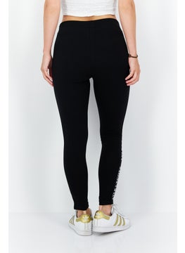 Lyle & Scott Women Brand Logo Leggings, Black  - Image 4
