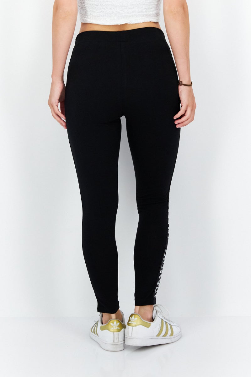 Lyle & Scott Women Brand Logo Leggings, Black  - Image 4