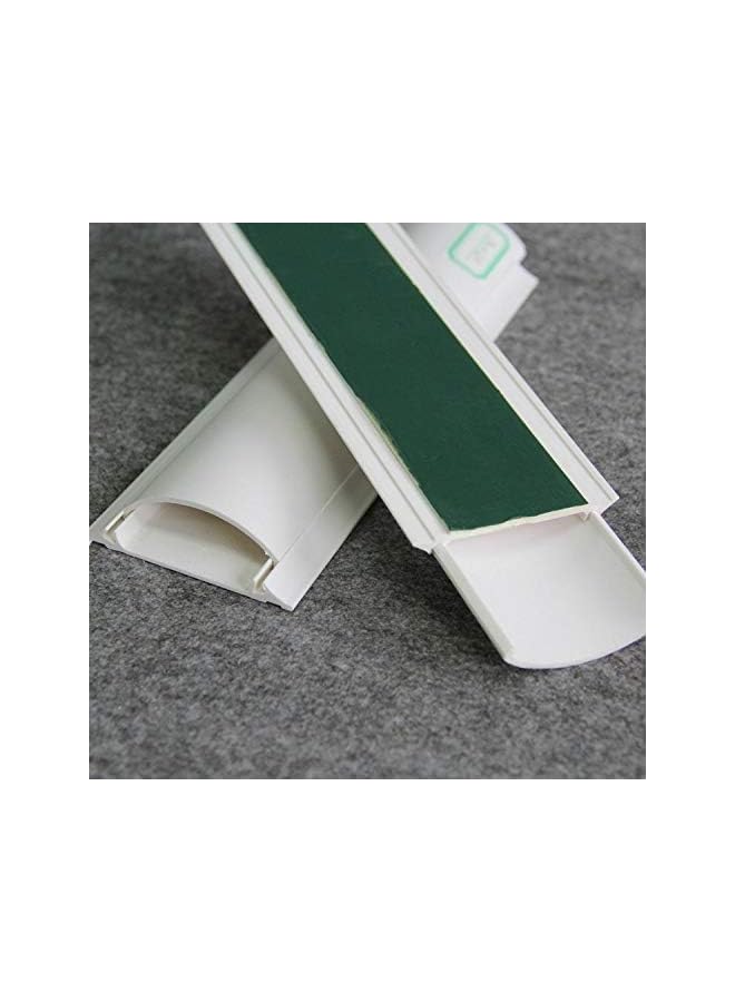 promass Cable Cover Self Adhesive Pvc Trunking White 100cm x 2pc 10x35mm Floor And Wall Cord Cover Concealer On-Wall Paintable Wires Management Raceway - Pack Of 1 (2Pcs of 10x35x1000mm) - Image 2
