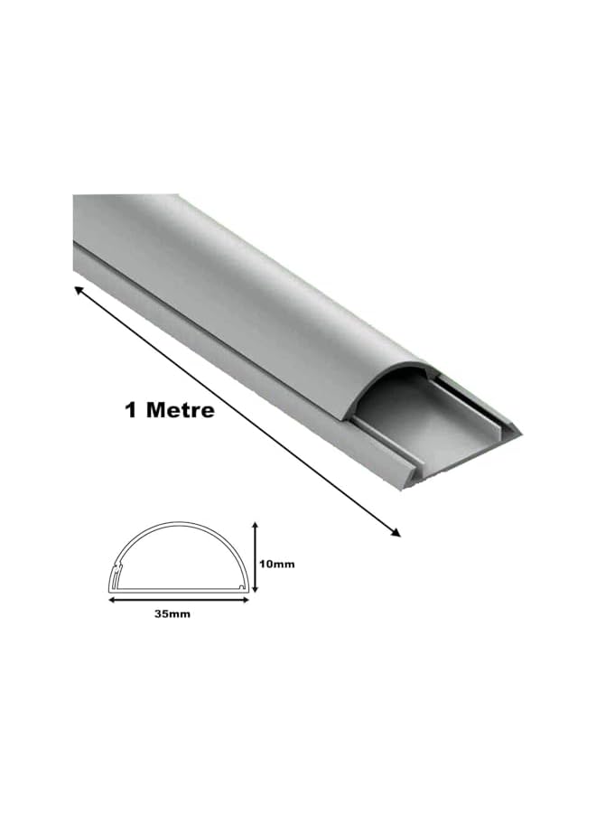 promass Cable Cover Self Adhesive Pvc Trunking White 100cm x 2pc 10x35mm Floor And Wall Cord Cover Concealer On-Wall Paintable Wires Management Raceway - Pack Of 1 (2Pcs of 10x35x1000mm) - Image 4