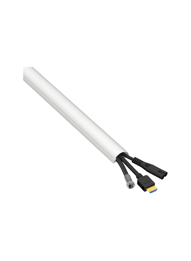 promass Cable Cover Self Adhesive Pvc Trunking White 100cm x 2pc 10x35mm Floor And Wall Cord Cover Concealer On-Wall Paintable Wires Management Raceway - Pack Of 1 (2Pcs of 10x35x1000mm) - Image 3