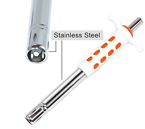 TULMAN Easy Grip Stainless Steel Regular Gas Lighter for Gas Stoves, Restaurants & Kitchen Use (Orange) - Pack of 1 - Image 3