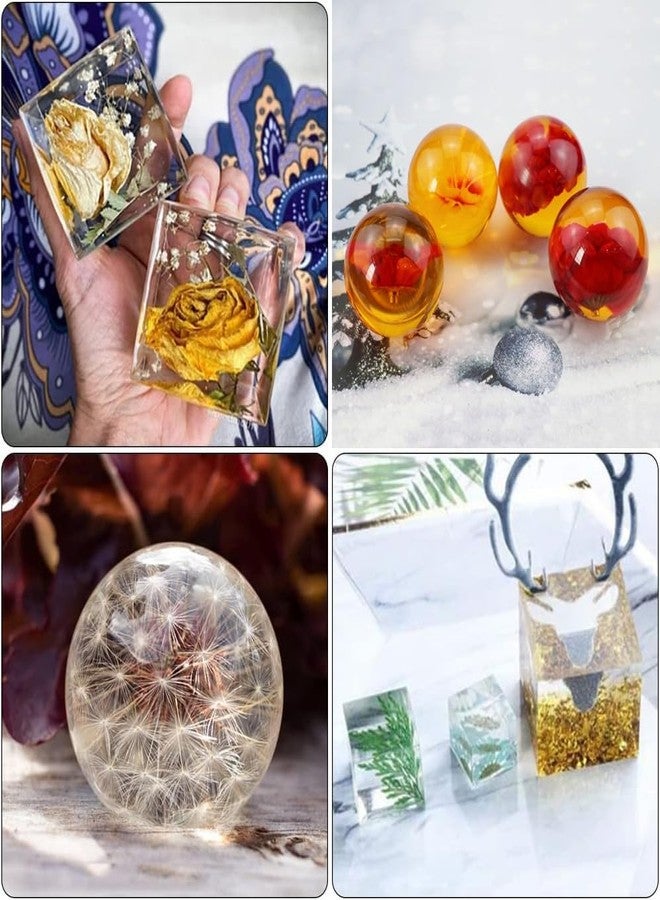 Accfore 6 Pcs Sphere+Cube Resin Casting Molds, Transparent Silicone, DIY Seamless Crystal Ball & Square Molds for Resin Candle Soap Bath Bomb Home Decoration - Image 3