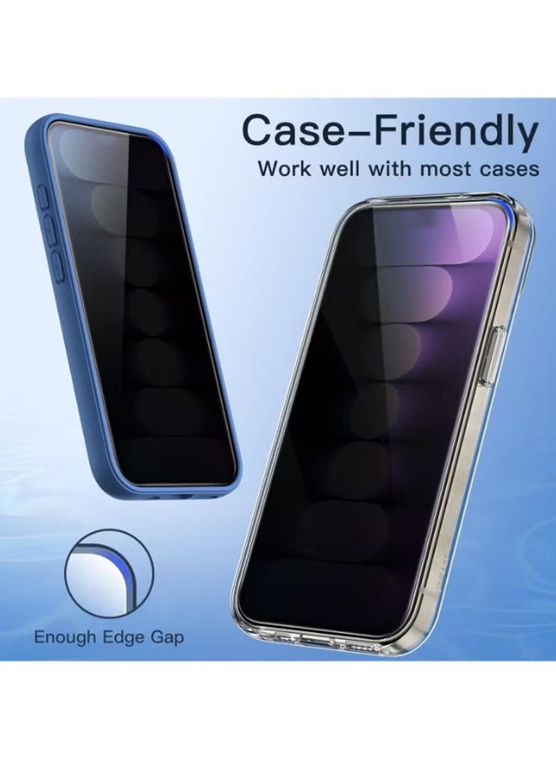 Samsung Galaxy A17 Privacy Invisible Shield Tempered Glass Full Glue Screen Protector - Samsung Galaxy A17 Premium Full Coverage Anti Spy Privacy Tempered Glass Protector For Samsung Galaxy A17, Black Edge Anti Spy Tempered Glass Film with Easy Installation Tool, Case Friendly and scratch resistant - Privacy Glass - Image 5