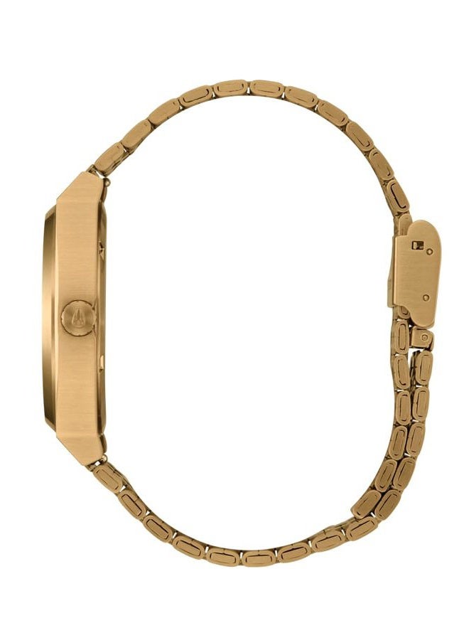 Nixon Time Teller A045. 100m Water Resistant Watch (37mm Stainless Steel Watch Face), All Gold/Green, One Size, Time Teller - Image 4