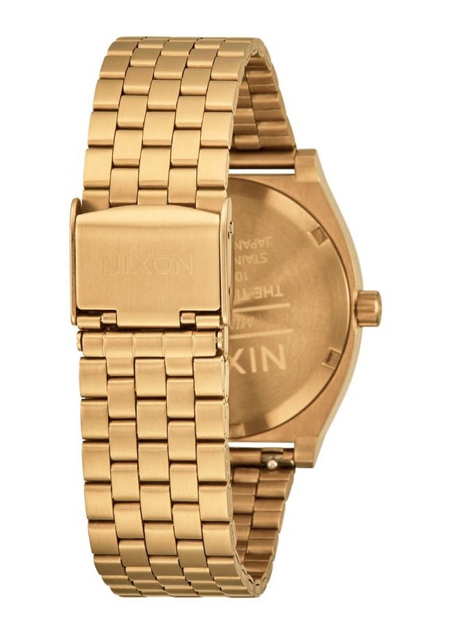 Nixon Time Teller A045. 100m Water Resistant Watch (37mm Stainless Steel Watch Face), All Gold/Green, One Size, Time Teller - Image 5