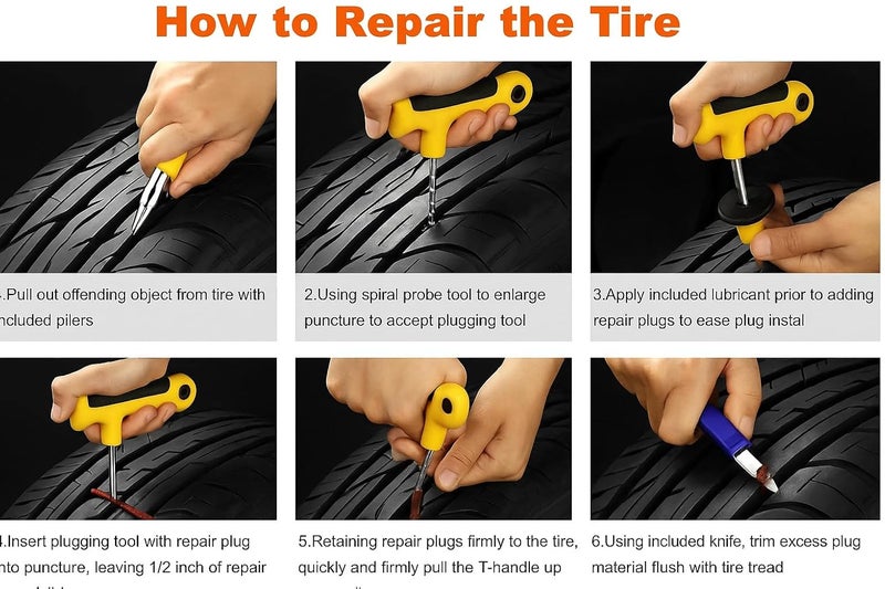KVA KV-333 Puncture Kit Tubeless Tyre Puncture Repair Kit - Image 4