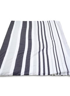 Home-Tex Design King Size 100% Cotton 6 Piece Bed Set with reversible Duvet cover - 1 Solid Dyed Flat Sheet 240x260 cm 1 Printed Duvet Cover 240x200 cm 4 Pillows 50x80 cm Design Fermanville  - Image 2