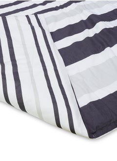 Home-Tex Design King Size 100% Cotton 6 Piece Bed Set with reversible Duvet cover - 1 Solid Dyed Flat Sheet 240x260 cm 1 Printed Duvet Cover 240x200 cm 4 Pillows 50x80 cm Design Fermanville  - Image 5