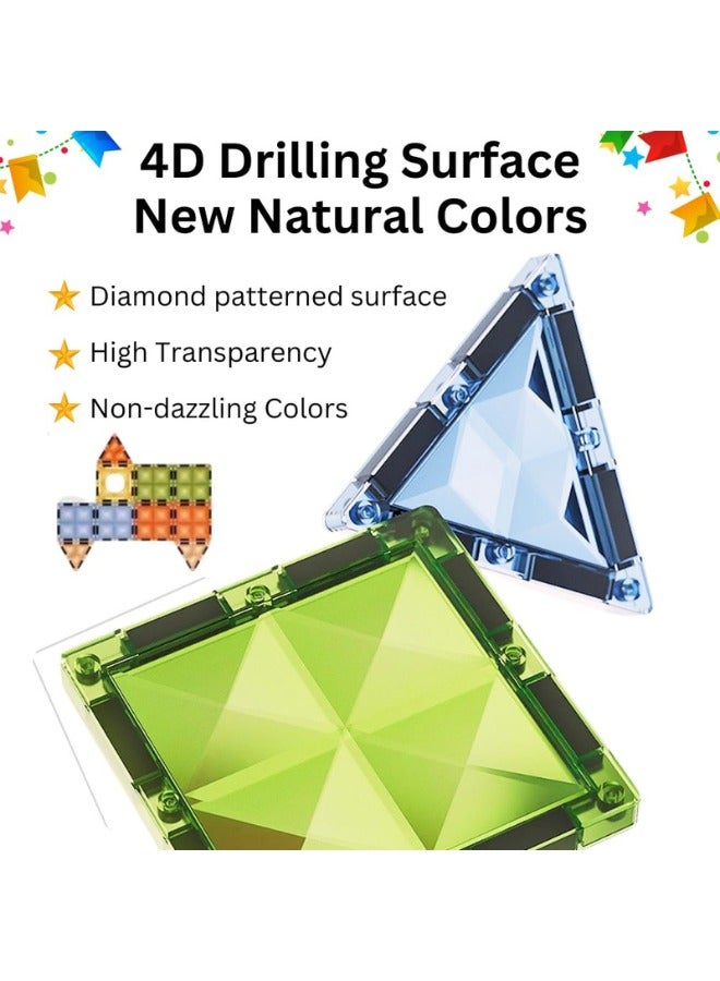 AlsayedP 90 Pcs Diamond Magnetic Bricks Dinosaur Paradise Creative Magnetic Building Blocks Toy Set for Kids Educational Magnetic Tiles for Boys and Girls (Dinosaur 90pcs) - Image 3