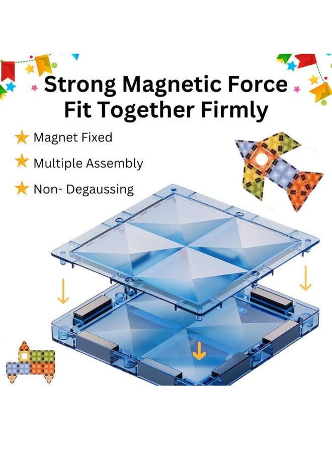 AlsayedP 90 Pcs Diamond Magnetic Bricks Dinosaur Paradise Creative Magnetic Building Blocks Toy Set for Kids Educational Magnetic Tiles for Boys and Girls (Dinosaur 90pcs) - Image 4