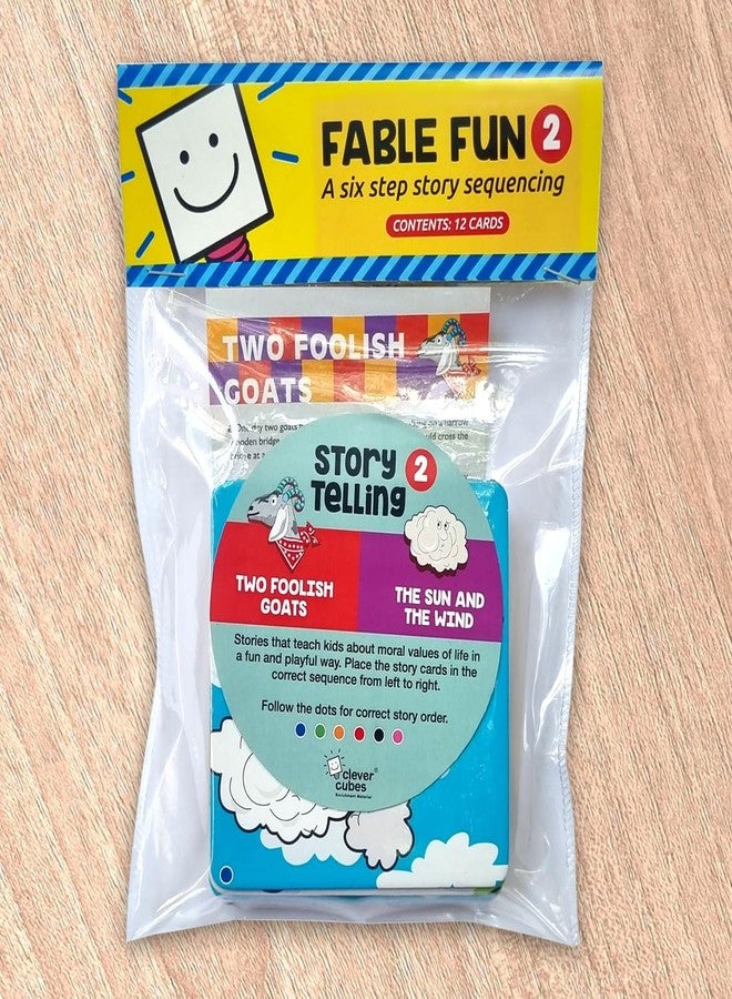 Clever Cubes Fable Fun 2. Story Sequencing Educational Games. Activity Games. Perfect for Kids 3 to 6 Years. Birthday Return Gifts. Boardgames for Kids - Image 2