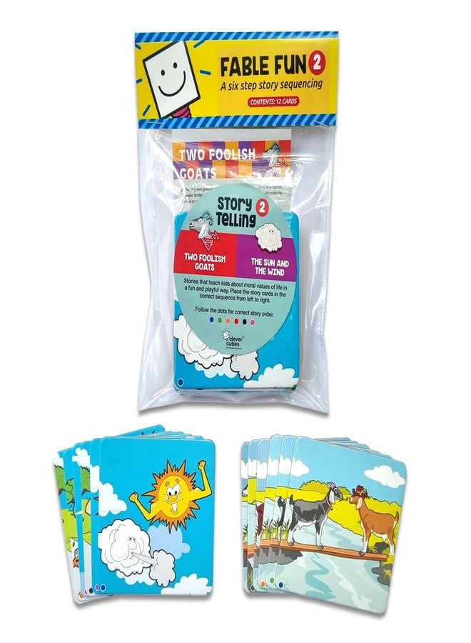 Clever Cubes Fable Fun 2. Story Sequencing Educational Games. Activity Games. Perfect for Kids 3 to 6 Years. Birthday Return Gifts. Boardgames for Kids - Image 1