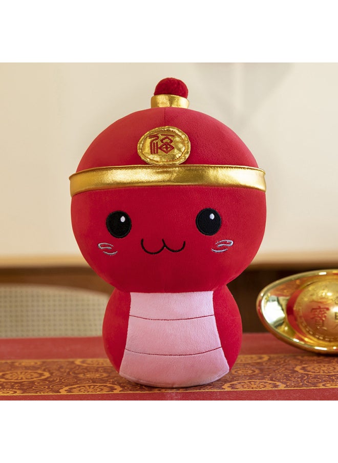 2025 Year Of The Snake Mascot Doll Cartoon Zodiac Snake Doll Activity Gift Plush Toy For Logo Wholesale-Specifications:Guochao Fu Brand Snake-Color:20cm  - Image 1
