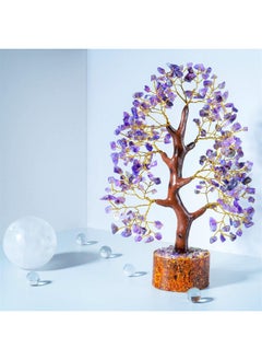 Crocon Amethyst Crystal Tree Of Life Chakra Tree Of Life Handmade Gemstone Tree Feng Shui Tree Decor Spiritual Gifts Crystal Money Tree Bonsai Crystal Gifts Healing Crystal Decor Stone Tree  - Image 3