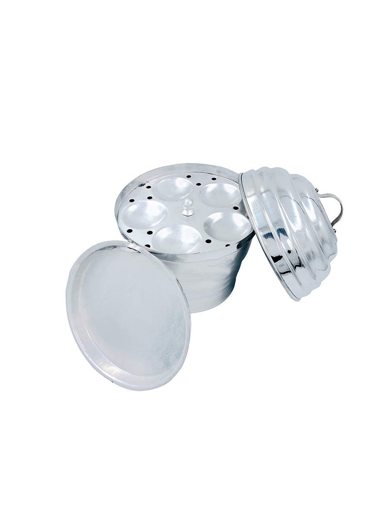 Liolis Liolis Aluminium idli Maker Cooker with Total 6 Plates 3 idli Plates 12 idli 2 khaman Plates 1 dhokla Plate Silver hieght115 in Diameter 95 in  - Image 3