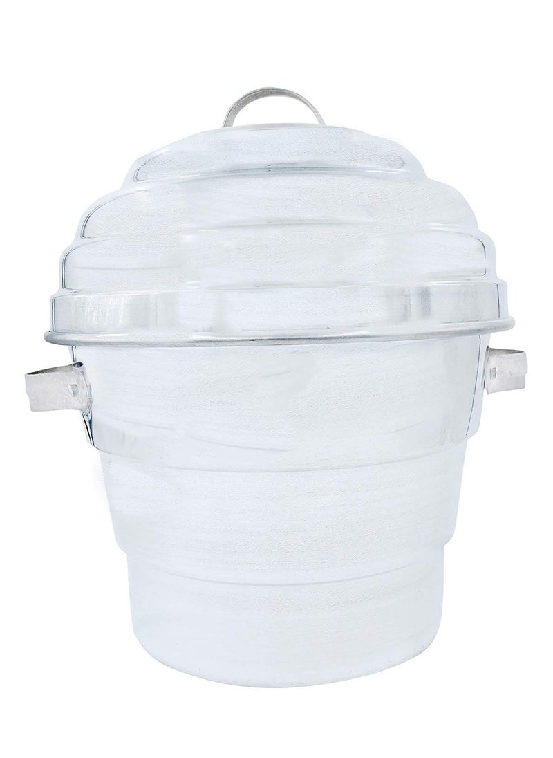 Liolis Liolis Aluminium idli Maker Cooker with Total 6 Plates 3 idli Plates 12 idli 2 khaman Plates 1 dhokla Plate Silver hieght115 in Diameter 95 in  - Image 1