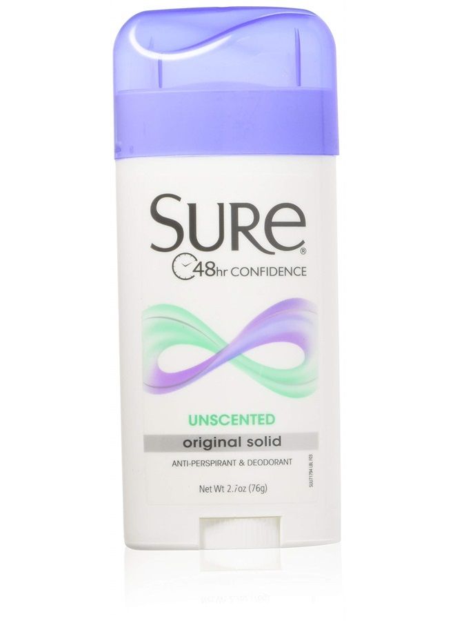 Sure مزيل عرق مضاد للتعرق بدون رائحة أصلي 2.70 أونصة (عبوة من 6)
