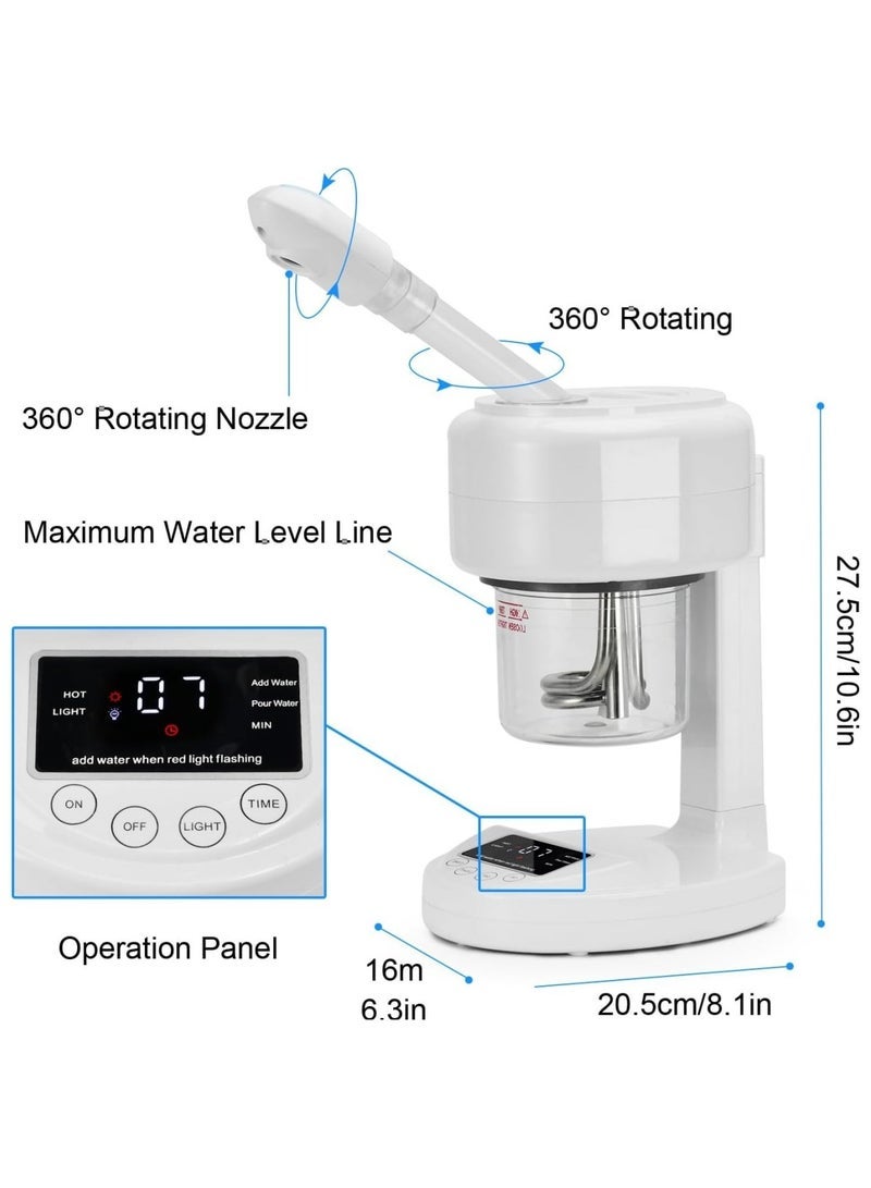 general Facial Steamer Nano Ionic Face Steamer with Extendable Arm Portable Facial Steamer 360° Rotating Nozzle Esthetician Vaporizer for Personal Care at Home or Salon - Image 5