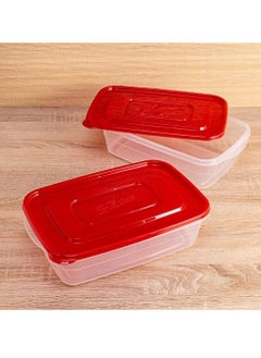 LOCK & LOCK LocknLock EzLock Rectangle Container Set - 2.7L (Set of 2), Clear Base, Stackable, Microwave-Safe  - Image 4