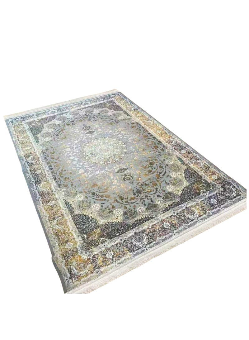 SMART HOME Large padded floor mat with a soft velvet surface and non-slip backing - Living room rug - Majlis rug - Lounge rug - Luxurious decorative rug - Elegant rug with modern patterns for living rooms and majlis - Size 400x300cm - Suitable for everyday use and entertaining - Image 5