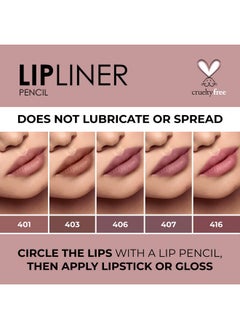 LAMEL Vibrant And Longlasting Lip Pencils Compact And Convenient Design In A Range Of Trendy Shades, 407 (1.7G ; 0.06Oz)  - Image 5