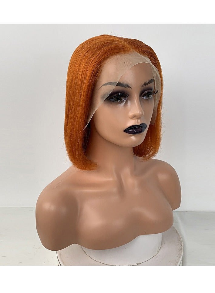 إستيل شعر مستعار قصير بوب شعر بشري 13x4 باروكة دانتيل أمامي للنساء ذوات البشرة السمراء باروكات بدون صمغ شعر بشري لون مقطوع مسبقًا رقم 6 - Image 1