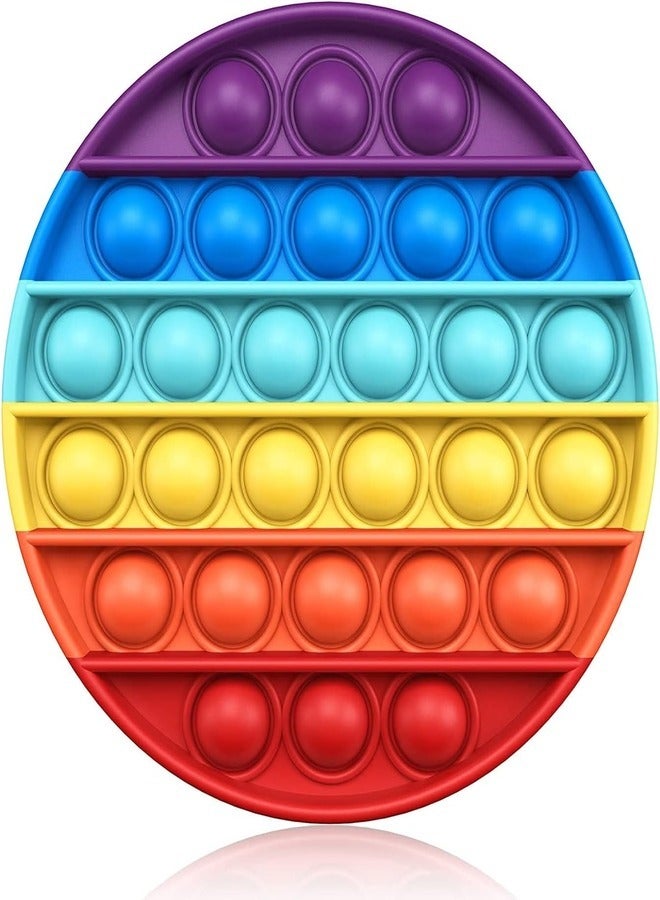 Pop Pop Fidget Toys, Push Pop Bubble Fidget Sensory Toy, Silicone Pop Bubble Autism Stress Sensory Toy Reliever Office School Game, Novelty Gifts for Girls Boys Kids Adults (Multicolor)