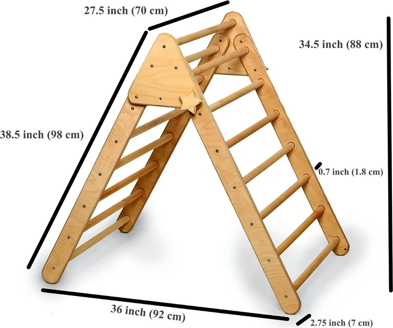 Kidoppo Pikler - Montessori Climbing Set (Triangle - Stair Ramp) Activity Triangle