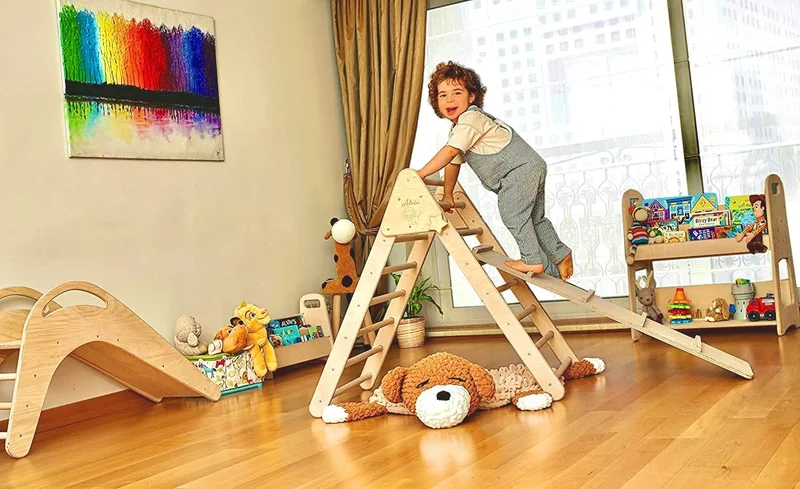 Kidoppo Pikler - Montessori Climbing Set (Triangle - Stair Ramp) Activity Triangle
