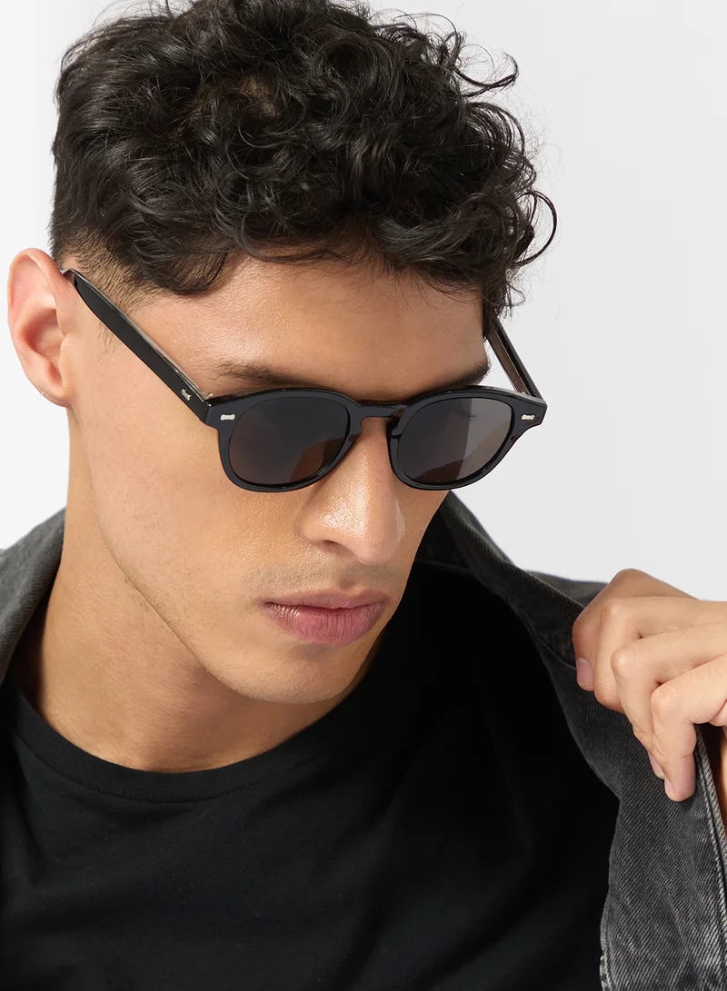 Robert Wood Polarized Lens Square Aviator Sunglasses