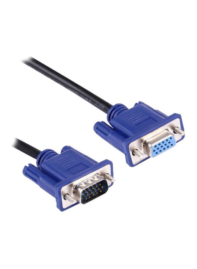 NIBEMINENT 15-Pin Male To Female VGA Cable Black