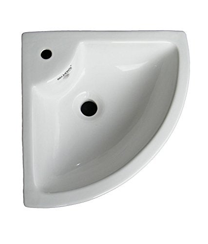 Belmonte Ceramic Wall HungTable Top Wash Basin Delta 16 x 16Inches Ivory - Image 3