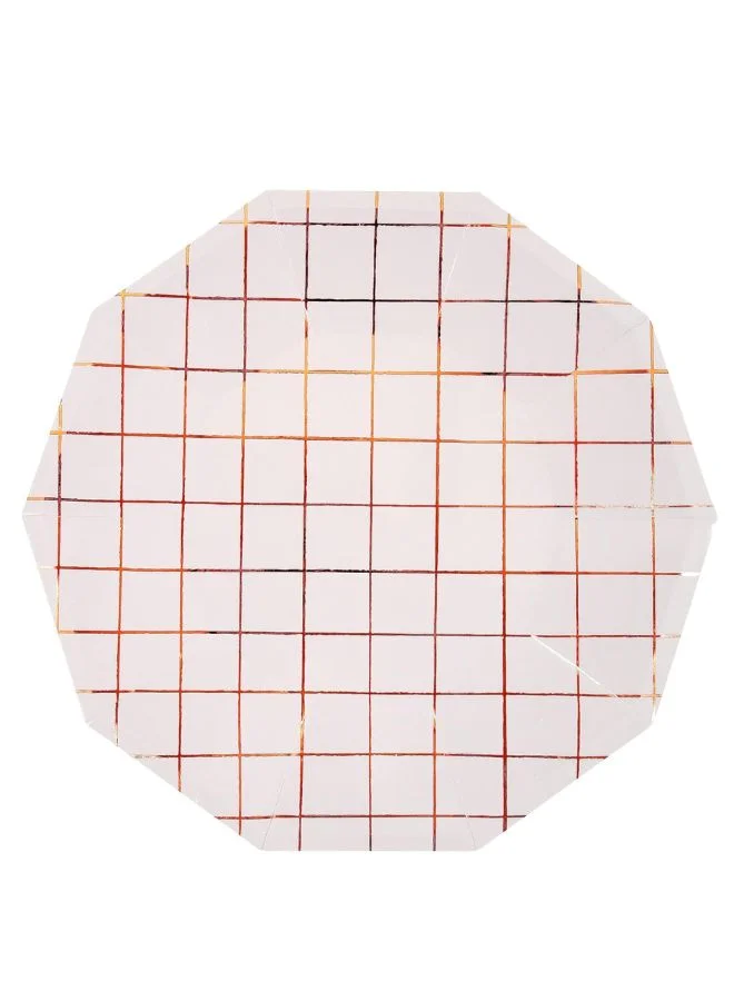 Meri Meri Large Rose Gold Grid Plates