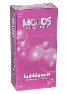 Moods Bubblegum Condoms Pack of 12  - Image 1