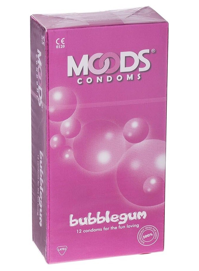 Moods Bubblegum Condoms Pack of 12 - Image 1