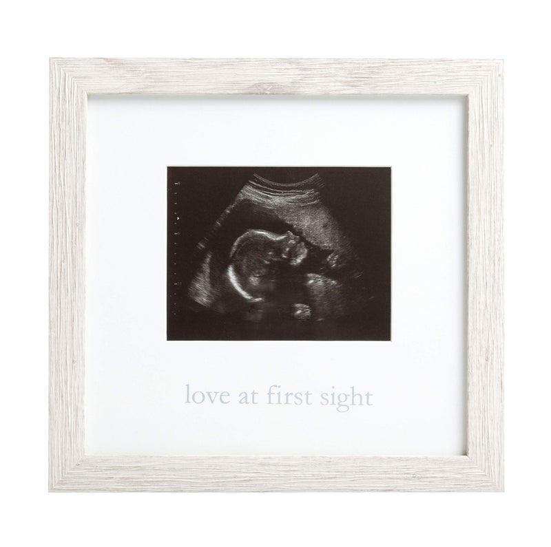 Kate & Milo Rustic Sonogram Picture Frame, Love at First Sight Gender-Neutral Baby Keepsake, Ultrasound Picture Frame, Modern Nursery DÃ©cor - Image 1
