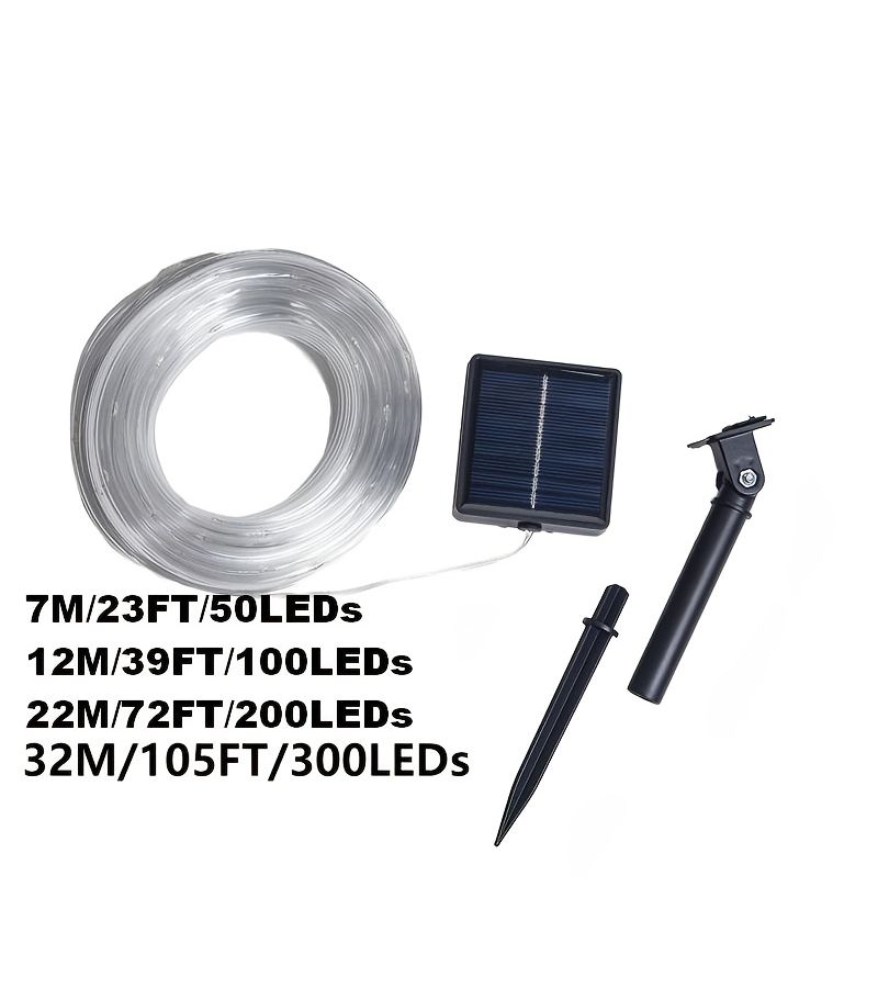 أضواء أنبوب LED الشمسية الخيالية 300 لون متعدد IP44 ديكور خارجي للباحة - Image 5