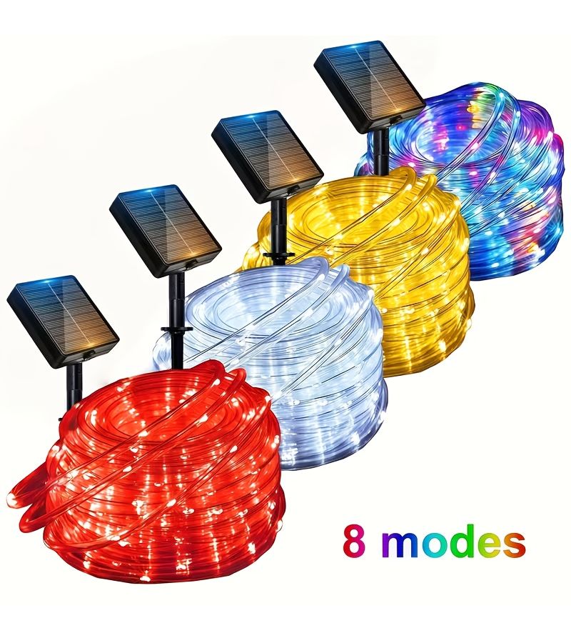أضواء أنبوب LED الشمسية الخيالية 300 لون متعدد IP44 ديكور خارجي للباحة - Image 3