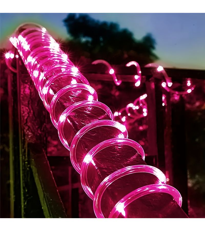 أضواء أنبوب LED الشمسية الخيالية 300 لون متعدد IP44 ديكور خارجي للباحة - Image 1