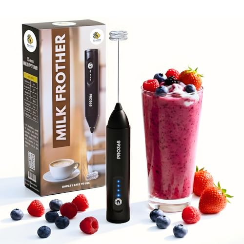 PRO365 Quick Charge Hand Blender | Portable Food-Grade Steel Mesh | 3-Speed | USB Rechargeable | Dual Spring Stirrer | for Lattes, Coffee & Milkshakes | 1-Year Warranty - Image 1