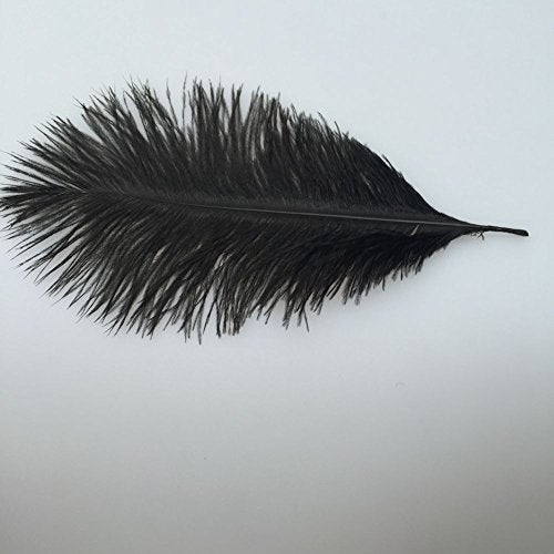 Sowder 50pcs Natural 8-10inch(20-25cm) Ostrich Feathers Home Wedding Decoration(Black) - Image 2