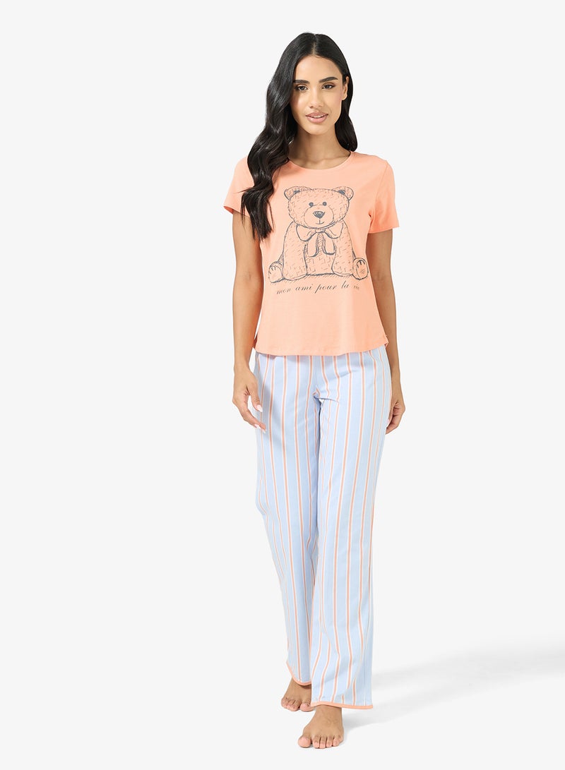 جينجر طقم تي شيرت وبنطلون بيجامة برسومات - Image 5