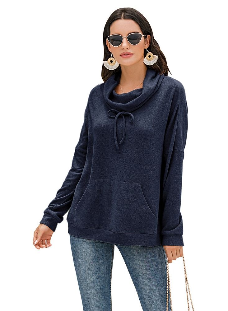 Loquat Loose Long Sleeve Solid Cashmere Pullover  - Image 1